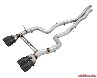AWE Tuning Track Edition Cat Back Exhaust | 3" Diameter | 4" Quad Diamond Black BMW M3 2015-2018|BMW M4 2015-2020 - 3020-43087