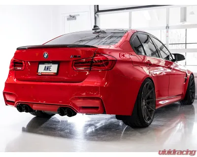 AWE Tuning Track Edition Cat Back Exhaust | 3" Diameter | 4" Quad Diamond Black BMW M3 2015-2018|BMW M4 2015-2020 - 3020-43087