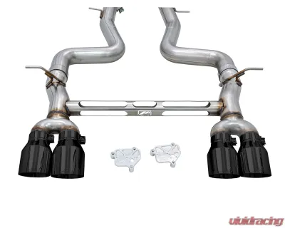 AWE Tuning Track Edition Cat Back Exhaust | 3" Diameter | 4" Quad Diamond Black BMW M3 2015-2018|BMW M4 2015-2020 - 3020-43087