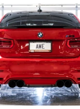 AWE Tuning Track Edition Cat Back Exhaust | 3" Diameter | 4" Quad Diamond Black BMW M3 2015-2018|BMW M4 2015-2020                                     - 3020-43087 - Image 10