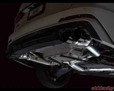 AWE Tuning Track Edition Exhaust | 3" Diameter | 4.5" Quad Diamond Black Tips Audi S7 Sportback 2020-2024|Audi S6 2020-2024 - 3020-43109