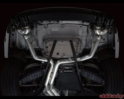 AWE Tuning Track Edition Exhaust | 3" Diameter | 4.5" Quad Diamond Black Tips Audi S7 Sportback 2020-2024|Audi S6 2020-2024 - 3020-43109