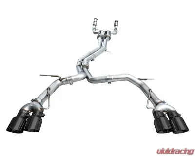 AWE Tuning Track Edition Exhaust | 3" Diameter | 4.5" Quad Diamond Black Tips Audi S7 Sportback 2020-2024|Audi S6 2020-2024 - 3020-43109