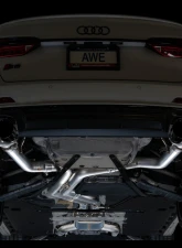 AWE Tuning Track Edition Exhaust | 3" Diameter | 4.5" Quad Diamond Black Tips Audi S7 Sportback 2020-2024|Audi S6 2020-2024                                     - 3020-43109 - Image 14