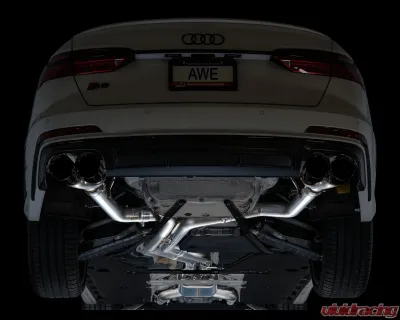 AWE Tuning Track Edition Exhaust | 3" Diameter | 4.5" Quad Diamond Black Tips Audi S7 Sportback 2020-2024|Audi S6 2020-2024 - 3020-43109