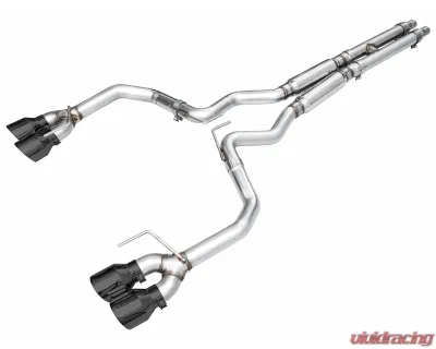 AWE Tuning Track Edition Exhaust | 5" Quad Diamond Black Tips Ford Mustang Dark Horse 2024-2025 - 3020-43375