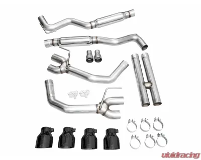AWE Tuning Track Edition Exhaust | 5" Quad Diamond Black Tips Ford Mustang Dark Horse 2024-2025 - 3020-43375