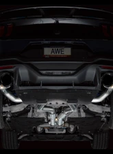 AWE Tuning Track Edition Exhaust | 5" Quad Diamond Black Tips Ford Mustang Dark Horse 2024-2025                                     - 3020-43375 - Image 12