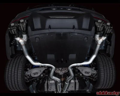 AWE Tuning Track Edition Exhaust | 5" Quad Diamond Black Tips Ford Mustang Dark Horse 2024-2025 - 3020-43375