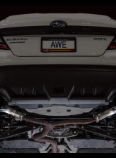 AWE Tuning Track Edition Axleback Exhaust Diamond Black Tips Subaru WRX  2022-2025                                     - 3020-43424 - Image 5