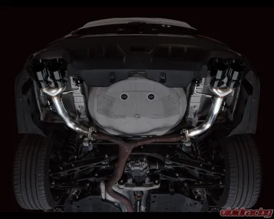 AWE Tuning Track Edition Axleback Exhaust Diamond Black Tips Subaru WRX  2022-2025 - 3020-43424