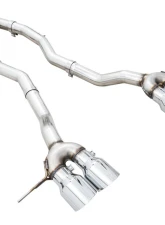 AWE Tuning Track Edition Cat Back Exhaust | 3" Diameter | 4.5" Quad Chrome Silver Tips BMW M3|M4 2021-2025                                     - 3020-43482 - Image 6