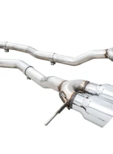AWE Tuning Track Edition Cat Back Exhaust | 3" Diameter | 4.5" Quad Chrome Silver Tips BMW M3|M4 2021-2025                                     - 3020-43482 - Image 7