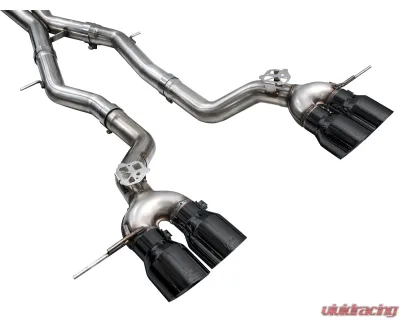 AWE Tuning Track Edition Exhaust | 4.5" Quad Diamond Black Tips BMW M2 2023-2025 - 3020-43487