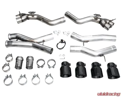 AWE Tuning Track Edition Exhaust | 4.5" Quad Diamond Black Tips BMW M2 2023-2025 - 3020-43487