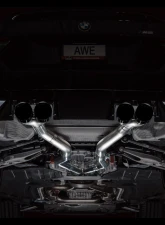 AWE Tuning Track Edition Exhaust | 4.5" Quad Diamond Black Tips BMW M2 2023-2025                                     - 3020-43487 - Image 14