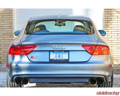 AWE Tuning Track Edition Exhaust | 2.5" Diameter | 4" Quad Diamond Black Tips Audi S7 2013-2018 - 3020-43052