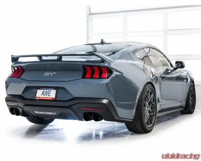 AWE Tuning Track Edition Exhaust | 4" Quad Diamond Black Tips Ford Mustang GT 2024-2024|Ford Mustang GT Premium 2024-2024 - 3020-43650