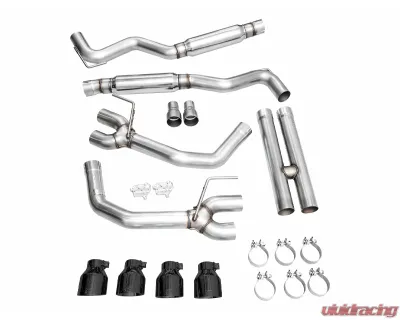 AWE Tuning Track Edition Exhaust | 4" Quad Diamond Black Tips Ford Mustang GT 2024-2024|Ford Mustang GT Premium 2024-2024 - 3020-43650