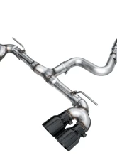 AWE Tuning Track Edition Exhaust | 4.5" Quad Diamond Black Tips Volkswagen Golf R 2022-2024                                     - 3020-43658 - Image 14