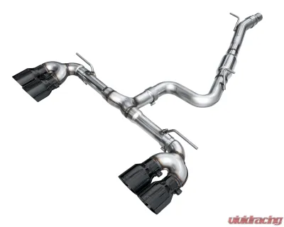 AWE Tuning Track Edition Exhaust | 4.5" Quad Diamond Black Tips Volkswagen Golf R 2022-2024 - 3020-43658