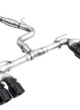 AWE Tuning Track Edition Exhaust | 4.5" Quad Diamond Black Tips Volkswagen Golf R 2022-2024                                     - 3020-43658 - Image 8