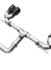 AWE Tuning Track Edition Exhaust | 4.5" Quad Diamond Black Tips Volkswagen Golf R 2022-2024                                     - 3020-43658 - Image 9