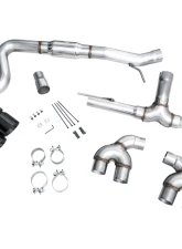 AWE Tuning Track Edition Exhaust | 4.5" Quad Diamond Black Tips Volkswagen Golf R 2022-2024                                     - 3020-43658 - Image 12