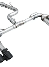 AWE Tuning Track Edition Exhaust | 4.5" Quad Diamond Black Tips Audi S3 2022-2024                                     - 3020-43897 - Image 7