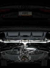AWE Tuning Track Edition Exhaust | 4.5" Quad Diamond Black Tips Audi S3 2022-2024                                     - 3020-43897 - Image 9