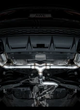 AWE Tuning Track Edition Exhaust | 4.5" Quad Diamond Black Tips Audi S3 2022-2024                                     - 3020-43897 - Image 12
