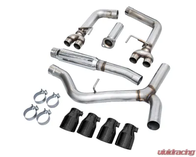AWE Tuning Track Edition Exhaust | 3" Diameter | 4" Quad Diamond Black Tips Subaru WRX  2022-2025 - 3020-43979