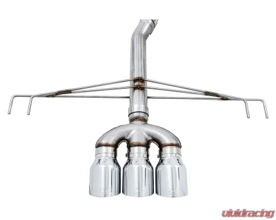 AWE Tuning Track Edition Exhaust | 3" Diameter | 4.5" Triple Chrome Silver Tips Honda Civic Type R 2017-2021 - 3020-52000