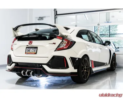 AWE Tuning Track Edition Exhaust | 3" Diameter | 4.5" Triple Chrome Silver Tips Honda Civic Type R 2017-2021 - 3020-52000