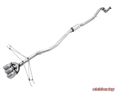 AWE Tuning Track Edition Exhaust | 3" Diameter | 4.5" Triple Chrome Silver Tips Honda Civic Si 2017-2020 - 3020-52008