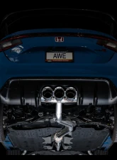 AWE Tuning Track Edition Exhaust | 3" Diameter | 4.5" Triple Chrome Silver Tips Honda Civic Type R 2023-2025                                     - 3020-52287 - Image 2