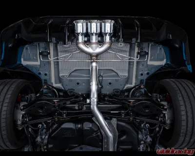 AWE Tuning Track Edition Exhaust | 3" Diameter | 4.5" Triple Chrome Silver Tips Honda Civic Type R 2023-2025 - 3020-52287