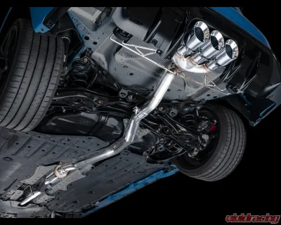 AWE Tuning Track Edition Exhaust | 3" Diameter | 4.5" Triple Chrome Silver Tips Honda Civic Type R 2023-2025 - 3020-52287
