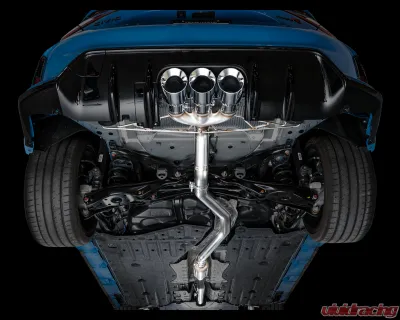 AWE Tuning Track Edition Exhaust | 3" Diameter | 4.5" Triple Chrome Silver Tips Honda Civic Type R 2023-2025 - 3020-52287