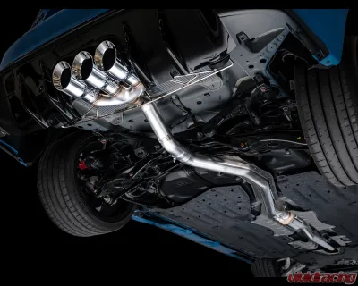 AWE Tuning Track Edition Exhaust | 3" Diameter | 4.5" Triple Chrome Silver Tips Honda Civic Type R 2023-2025 - 3020-52287
