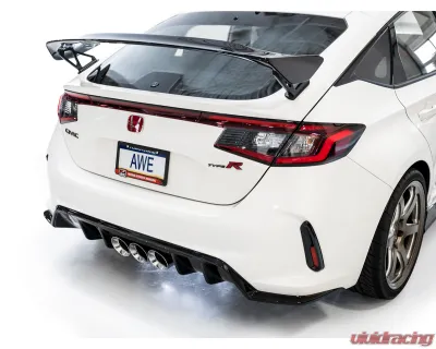 AWE Tuning Track Edition Exhaust | 3" Diameter | 4.5" Triple Chrome Silver Tips Honda Civic Type R 2023-2025 - 3020-52287