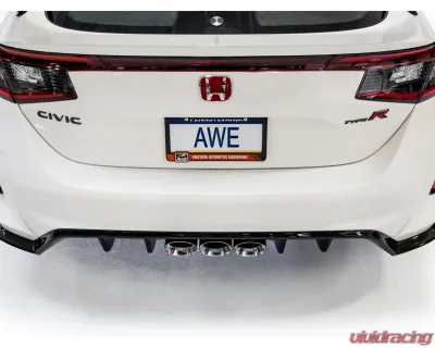 AWE Tuning Track Edition Exhaust | 3" Diameter | 4.5" Triple Chrome Silver Tips Honda Civic Type R 2023-2025 - 3020-52287