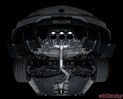 AWE Tuning Track Edition Exhaust | 4.5" Triple Chrome Silver Tips Acura Integra Type S 2024-2025 - 3020-52335