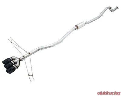 AWE Tuning Track Edition Exhaust | 3" Diameter | 4.5" Triple Diamond Black Tips Honda Civic Si 2017-2020 - 3020-53010