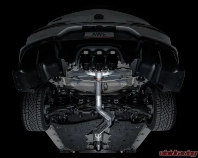 AWE Tuning Track Edition Exhaust | 4.5" Triple Diamond Black Tips Acura Integra Type S 2024-2025 - 3020-53335