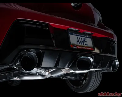 AWE Tuning Track Edition Exhaust | Diamond Black Tips Toyota GR Corolla 2023-2025 - 3020-53472