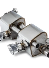 AWE Tuning SwitchPath Exhaust | 3" Diameter | 4" Dual Chrome Silver Tips Porsche 911 Carrera 2017-2019|Porsche 911 Targa 4 2017-2019                                     - 3025-32018 - Image 5