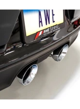 AWE Tuning SwitchPath Exhaust | 3" Diameter | 4" Dual Chrome Silver Tips Porsche 911 Carrera 2017-2019|Porsche 911 Targa 4 2017-2019                                     - 3025-32018 - Image 3