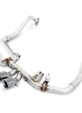 AWE Tuning SwitchPath Exhaust | 2.5" Diameter | 4" Dual Chrome Silver Tips Porsche 718 Boxster 2017-2025|Porsche 718 Cayman 2017-2025                                     - 3025-32020 - Image 4