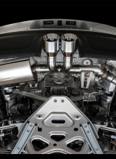 AWE Tuning SwitchPath Exhaust | 2.5" Diameter | 4" Dual Chrome Silver Tips Porsche 718 Boxster 2017-2025|Porsche 718 Cayman 2017-2025                                     - 3025-32020 - Image 4